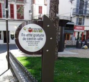 Poteau d’arrêt bus navette