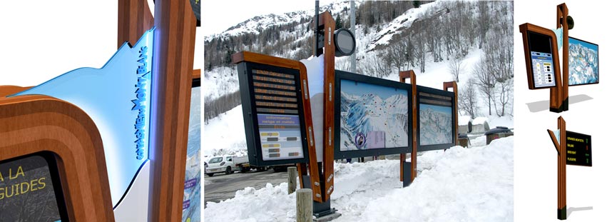 panneaux touristiques Mont Blanc